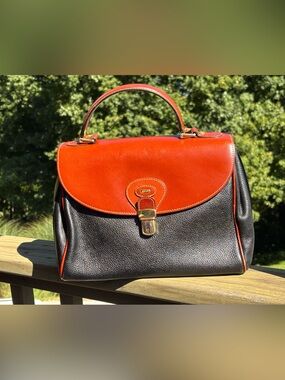 Bally Two-Tone Leather Top-Handle Satchel